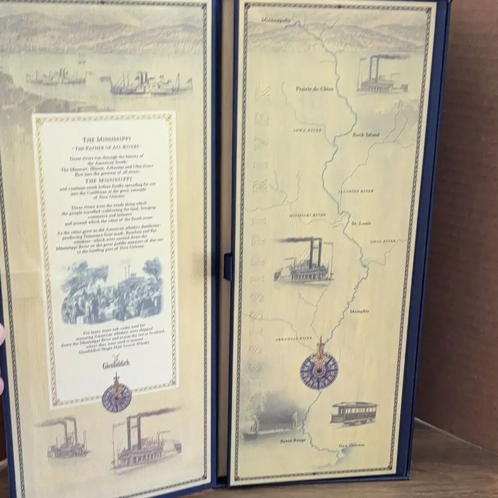 Glenfiddich Age of Discovery Empty Presentation Box 19 Year Bourbon Cask Blue